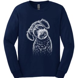 Sheepadoodle Tilted Dog Long Sleeve Shirt Gift For Dog Lover