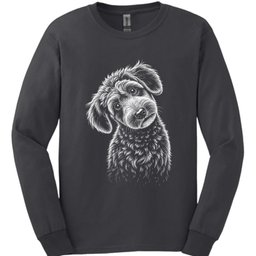 Sheepadoodle Tilted Dog Long Sleeve Shirt Gift For Dog Lover