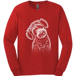 Sheepadoodle Tilted Dog Long Sleeve Shirt Gift For Dog Lover