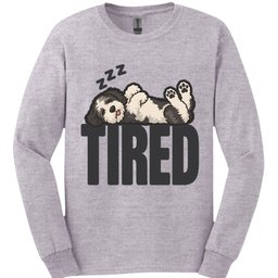 Sheepadoodle Tired Dog Long Sleeve Shirt Gift For Dog Lover