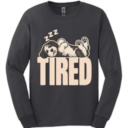 Sheepadoodle Tired Dog Long Sleeve Shirt Gift For Dog Lover