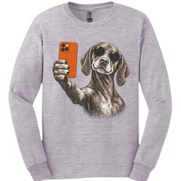 Vizsla Selfie Dog Long Sleeve Shirt Gift For Dog Lover