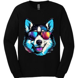 Siberian Husky Top Dog Long Sleeve Shirt Gift For Dog Lover