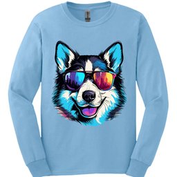 Siberian Husky Top Dog Long Sleeve Shirt Gift For Dog Lover