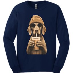 Vizsla Hipster Dog Long Sleeve Shirt Gift For Dog Lover