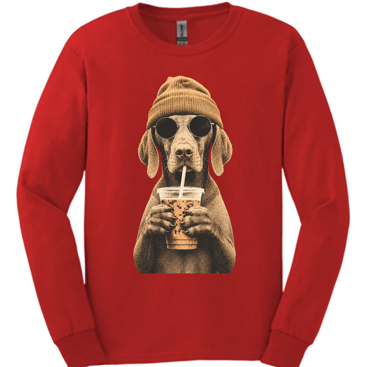 Vizsla Hipster Dog Long Sleeve Shirt Gift For Dog Lover