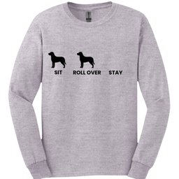 Sit Roll Over Stay Long Sleeve Shirt Gift For Dog Lover