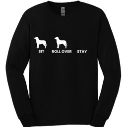 Sit Roll Over Stay Long Sleeve Shirt Gift For Dog Lover