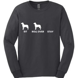 Sit Roll Over Stay Long Sleeve Shirt Gift For Dog Lover