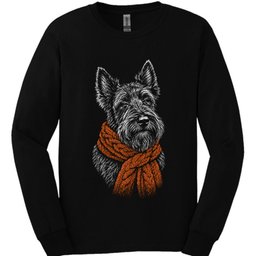 Scottish Terrier Winter Dog Long Sleeve Shirt Gift For Dog Lover
