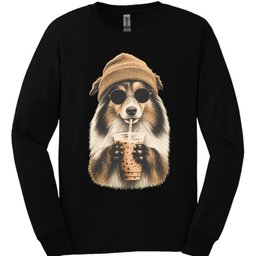 Shetland Sheepdog Hipster Dog Long Sleeve Shirt Gift For Dog Lover