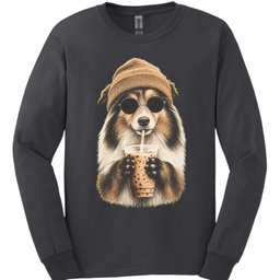 Shetland Sheepdog Hipster Dog Long Sleeve Shirt Gift For Dog Lover