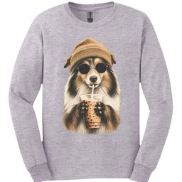 Shetland Sheepdog Hipster Dog Long Sleeve Shirt Gift For Dog Lover