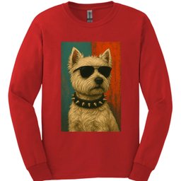 West Highland White Terrier Punk Dog Long Sleeve Shirt Gift For Dog Lover