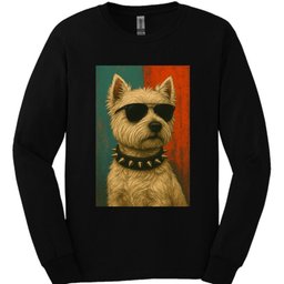 West Highland White Terrier Punk Dog Long Sleeve Shirt Gift For Dog Lover