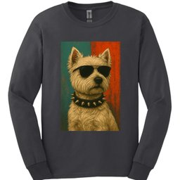 West Highland White Terrier Punk Dog Long Sleeve Shirt Gift For Dog Lover