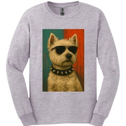 West Highland White Terrier Punk Dog Long Sleeve Shirt Gift For Dog Lover
