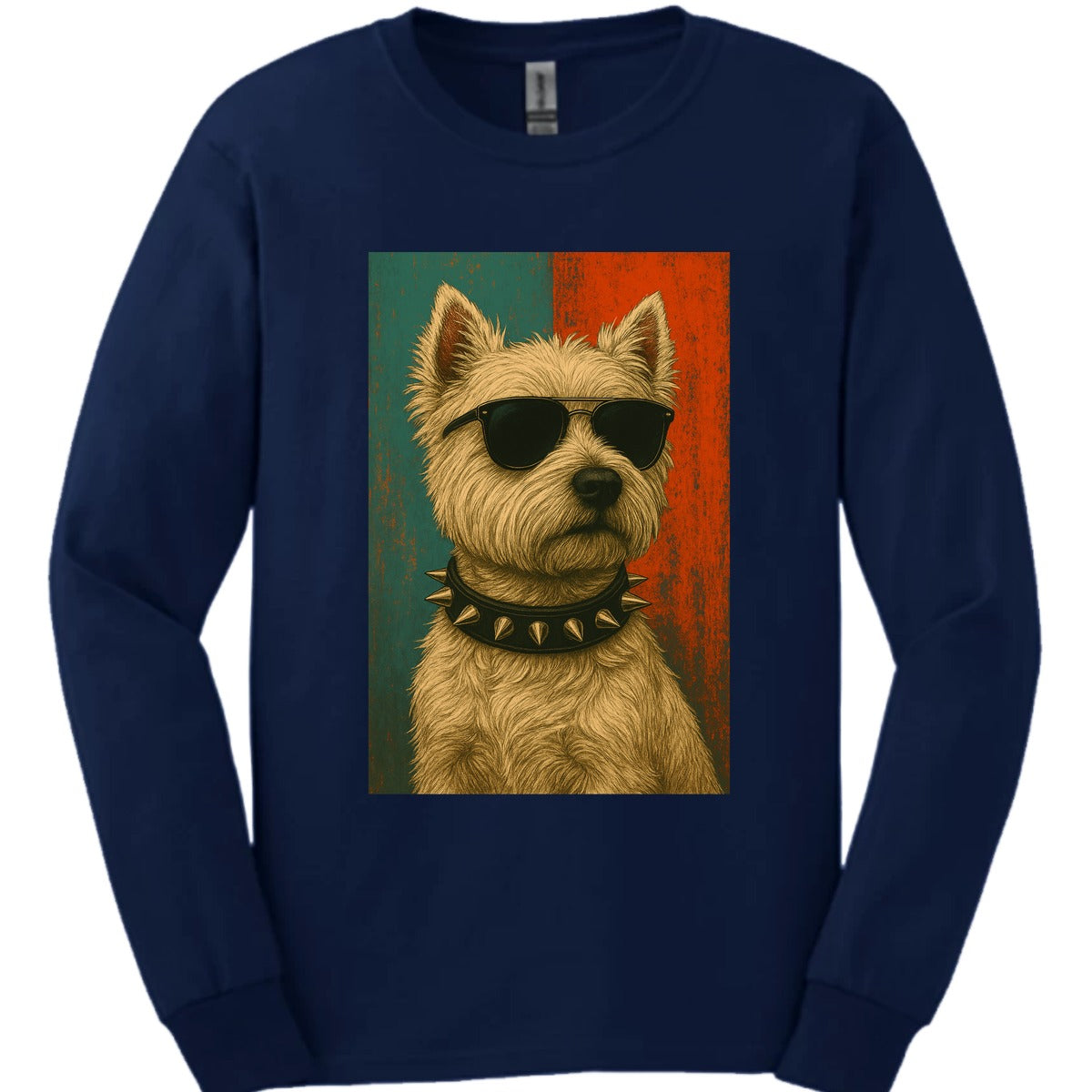 West Highland White Terrier Punk Dog Long Sleeve Shirt Gift For Dog Lover
