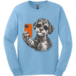 Schnoodle Selfie Dog Long Sleeve Shirt Gift For Dog Lover