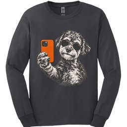 Schnoodle Selfie Dog Long Sleeve Shirt Gift For Dog Lover
