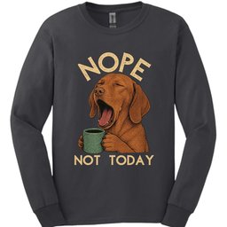 Vizsla Not Today Long Sleeve Shirt Gift For Dog Lover