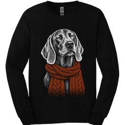 Weimaraner Winter Dog Long Sleeve Shirt Gift For Dog Lover