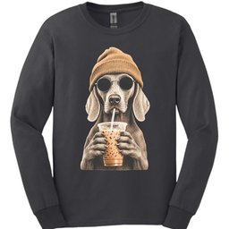 Weimaraner Hipster Dog Long Sleeve Shirt Gift For Dog Lover
