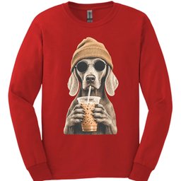 Weimaraner Hipster Dog Long Sleeve Shirt Gift For Dog Lover