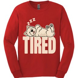 West Highland White Terrier Tired Dog Long Sleeve Shirt Gift For Dog Lover