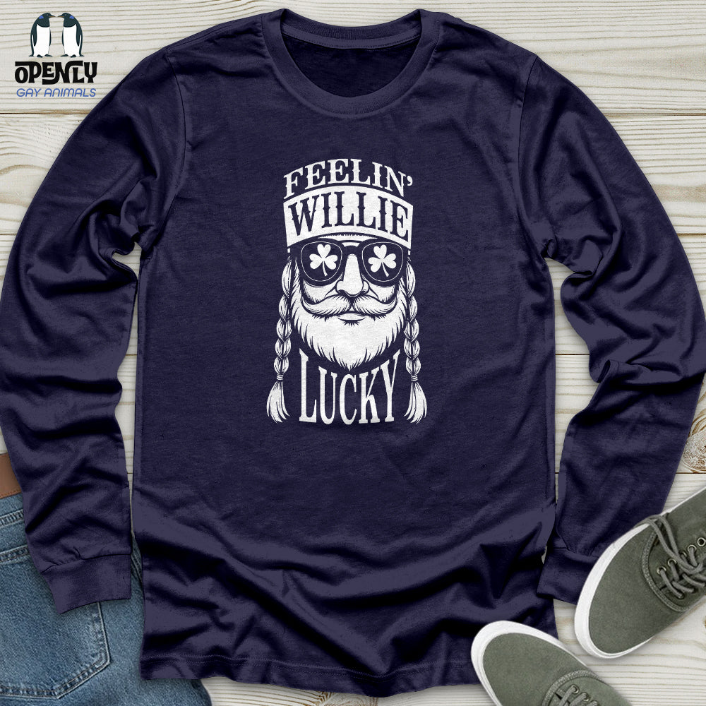 Feelin Willie Lucky Unisex Long Sleeve Tee Gift For Animal Lover