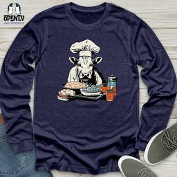 Cow Culinary Delight Unisex Long Sleeve Tee Gift For Animal Lover