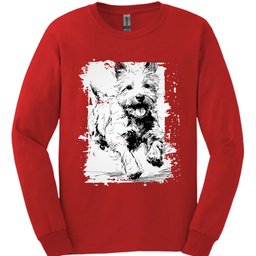 West Highland White Terrier Running Dog Long Sleeve Shirt Gift For Dog Lover