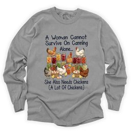 Canning And Chickens Lover Long Sleeve Shirt T Shirt Gift For Gardener