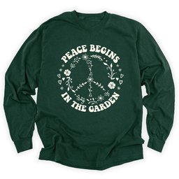 Peace Garden Long Sleeve Shirt T Shirt Gift For Gardener