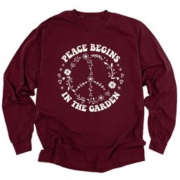 Peace Garden Long Sleeve Shirt T Shirt Gift For Gardener