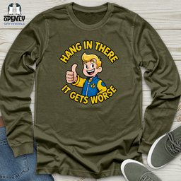 Hang In There Unisex Long Sleeve Tee Gift For Animal Lover