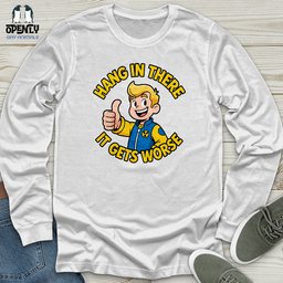 Hang In There Unisex Long Sleeve Tee Gift For Animal Lover