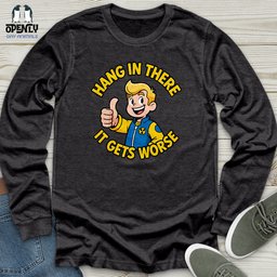 Hang In There Unisex Long Sleeve Tee Gift For Animal Lover