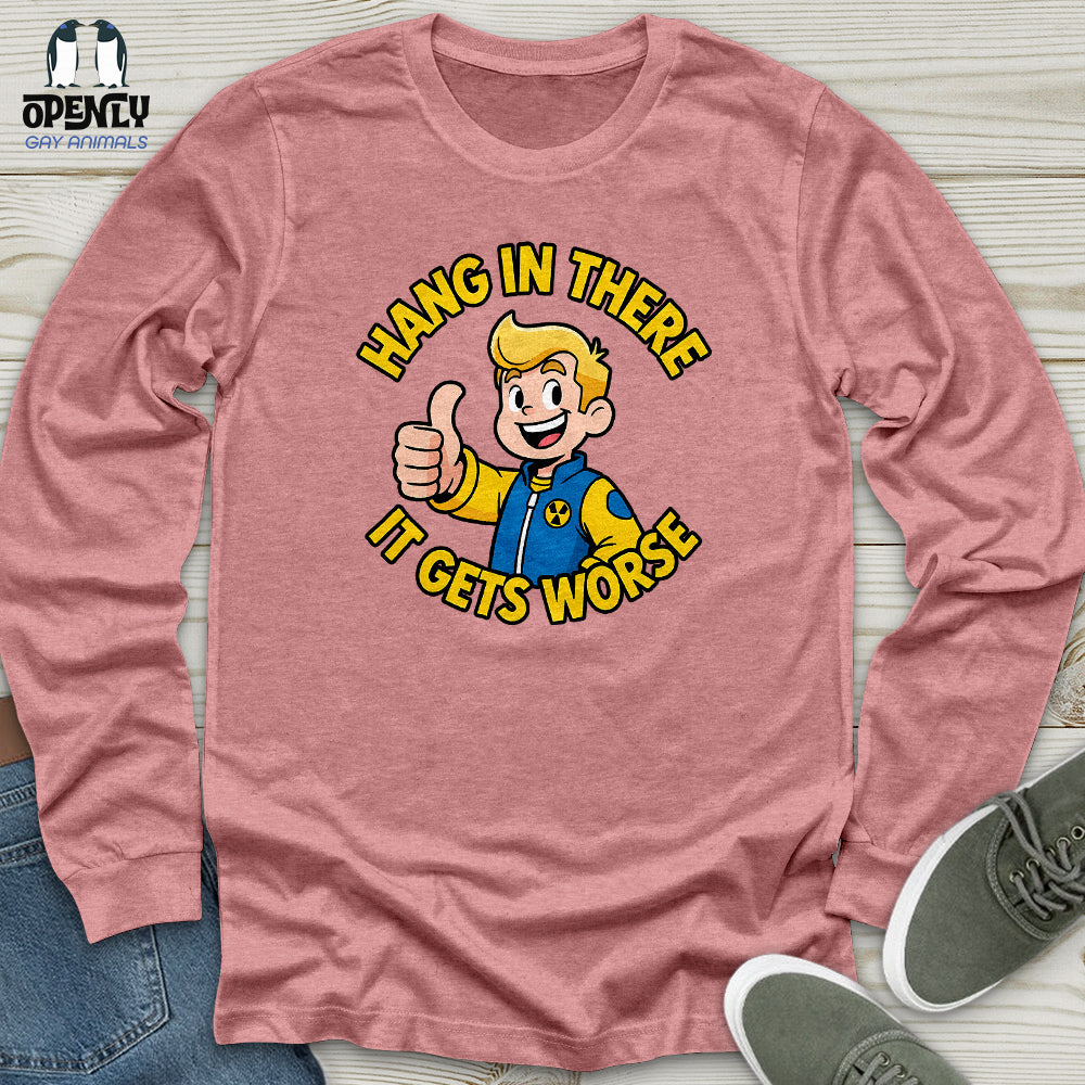 Hang In There Unisex Long Sleeve Tee Gift For Animal Lover