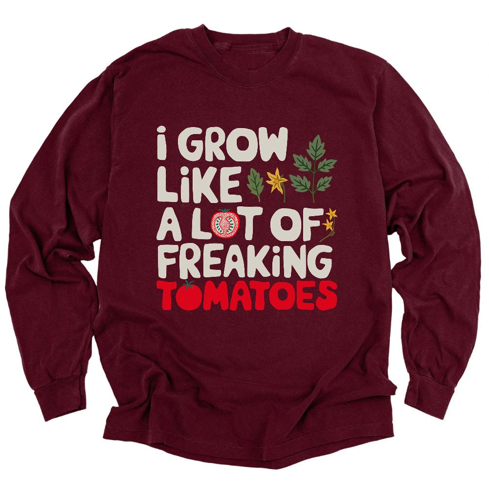 Freaking Tomatoes Long Sleeve Shirt T Shirt Gift For Gardener