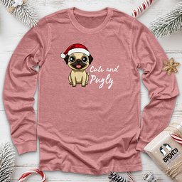 Cute And Pugly Unisex Long Sleeve Tee Gift For Animal Lover