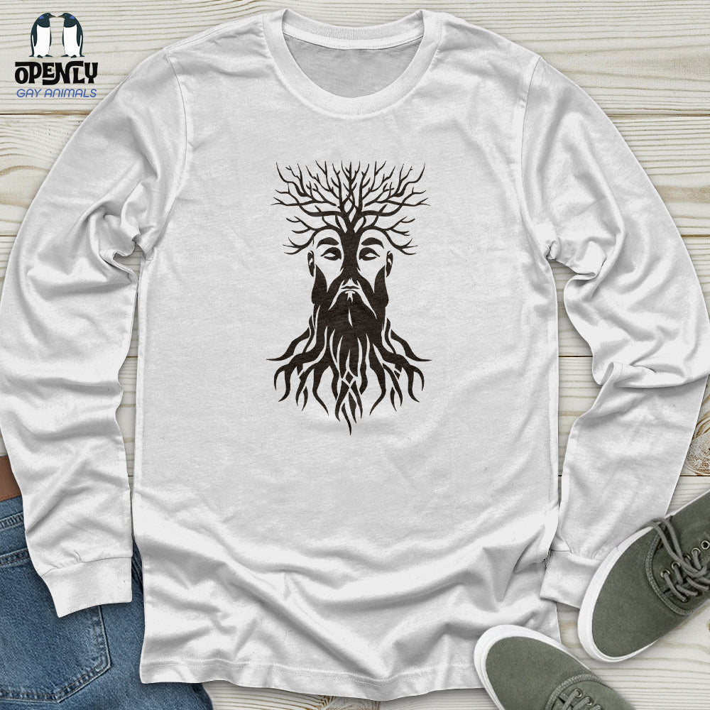 Entwined Roots Visage Unisex Long Sleeve Tee Gift For Animal Lover