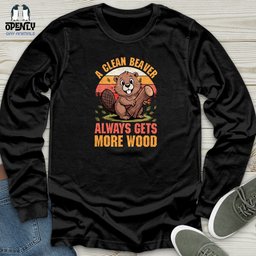 A Clean Beaver Unisex Long Sleeve Tee Gift For Animal Lover