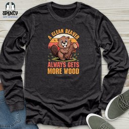 A Clean Beaver Unisex Long Sleeve Tee Gift For Animal Lover