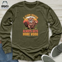 A Clean Beaver Unisex Long Sleeve Tee Gift For Animal Lover