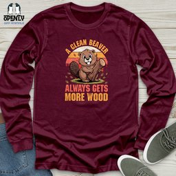 A Clean Beaver Unisex Long Sleeve Tee Gift For Animal Lover
