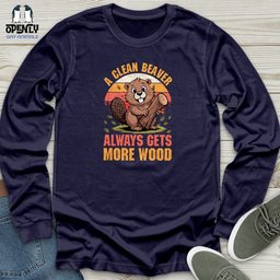 A Clean Beaver Unisex Long Sleeve Tee Gift For Animal Lover