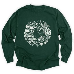 Hens And Vegetables Long Sleeve Shirt T Shirt Gift For Gardener