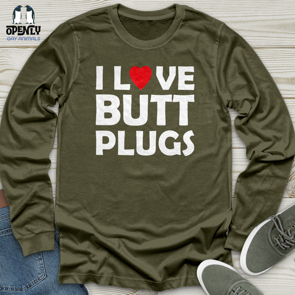 I Love Butt Plugs Unisex Long Sleeve Tee Gift For Animal Lover