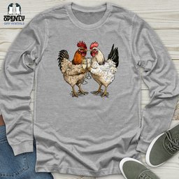 Chickens Cheers Unisex Long Sleeve Tee Gift For Animal Lover